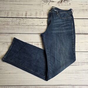Levis‎ 505 Jeans Womens 12 Dark Wash Straight Leg Blue Denim Stretch 34x32 Mid